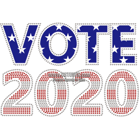 2020 American Presidential Election Rhinestone Heat Transfer